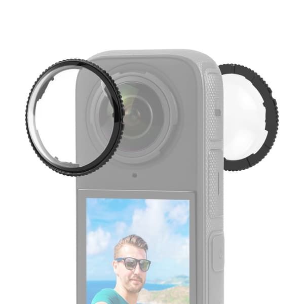 INF GoPro 9/10/11/12 Purple dykkefilter med vanntett etui Rød