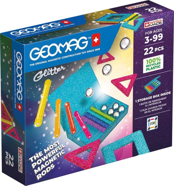 Geomag Glitter Paneler Genbrug 22 Stk