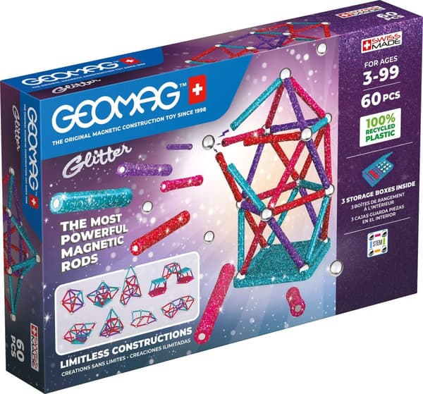Geomag Glitter Genbrug 60 Stk