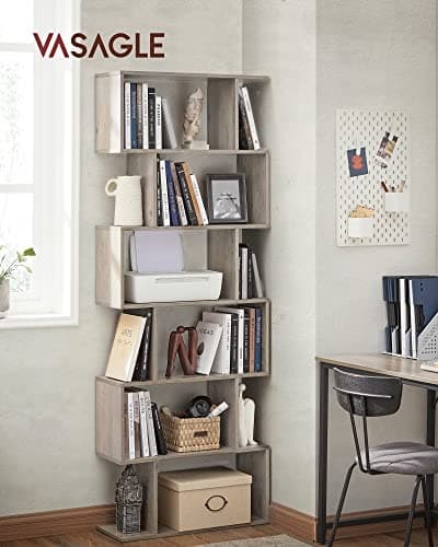 6-lags bokhylle: Moderne, solid, anti-tilt, enkel montering