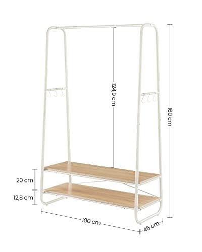 Allsidig ganggarderobe med hyller og kroker