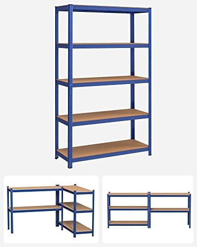 Kraftig stålgaragereol, 875 kg kapacitet, justerbar