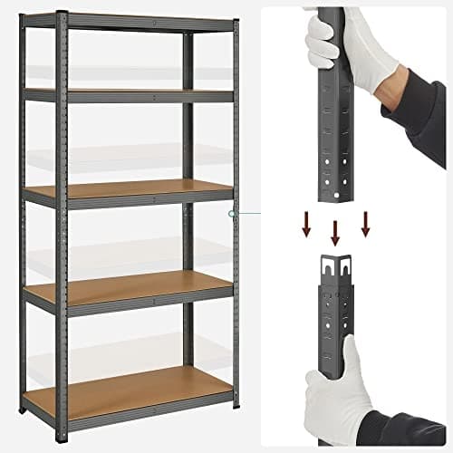Heavy Duty teräksinen autotallin hyllyyksikkö, kapasiteetti 875 kg