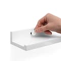 Miniatyrbilde 7 av 7: Elegant hvitt flytende hyllesett - høyglans finish