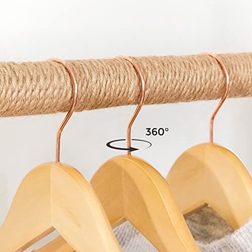 Elegante massivtrehengere med 360° roterende krok, 20-pak