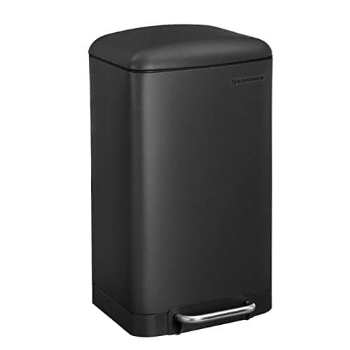 30L svart pedalbeholder med mykt lokk