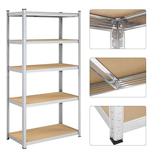 Kraftig justerbar garagereol, 600 kg kapacitet