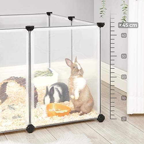 Romslig DIY Pet Playhouse med trygge paneler og terrasse