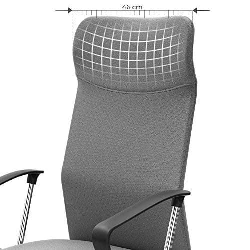 Ergonomisk grå kontorstol med justerbar højde og hældning