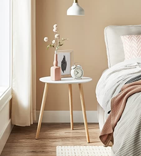 Minimalistinen valkoinen sisäkkäispöytäsetti, helppo koota