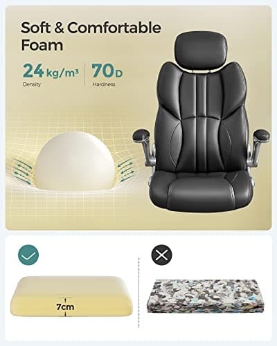 Justerbar ergonomisk kontorstol med foldbare armlæn