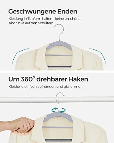 50 sklisikre kleshengere, plassbesparende, kraftige