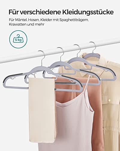 50 sklisikre kleshengere, plassbesparende, kraftige