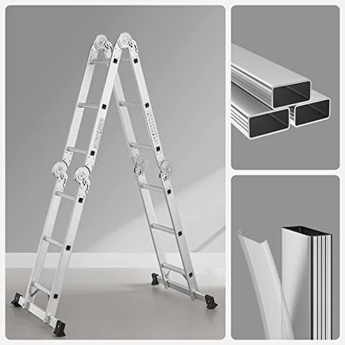 Multi-Purpose aluminiumsstige - Trygg, stabil, 150 kg kapasitet