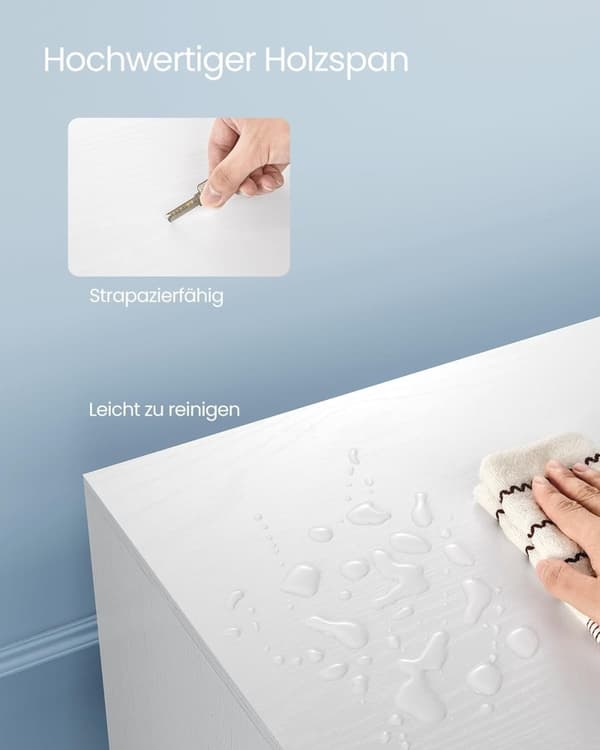 Moderne hvit TV-stativ med lagringsplass for 55-tommers TV-er