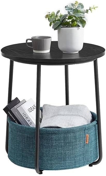 Nemt at samle rundt sidebord med opbevaringskurv