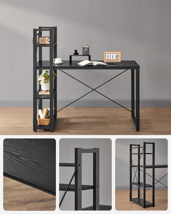 Fleksibelt computerbord med justerbar hylde