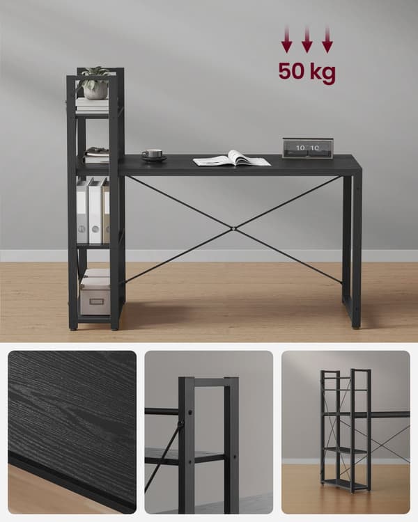 Fleksibelt computerbord med justerbar hylde