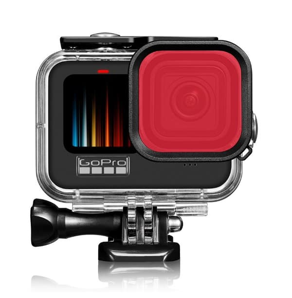 INF GoPro 9/10/11/12 Purple dykkefilter med vanntett etui