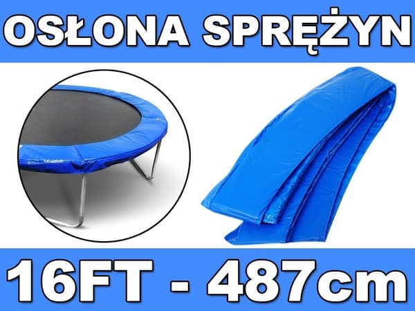 16FT blå trampolinetrekk - Slitesterk UV-bestandig PVC