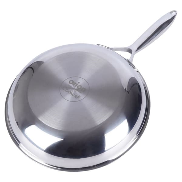 Hybrid stekepanne: Non-stick og rustfritt stål, metallbestikk OK