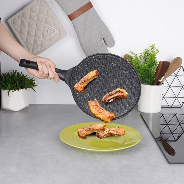 Grillpanne med non-stick, granittbelegg for alle kjøkken