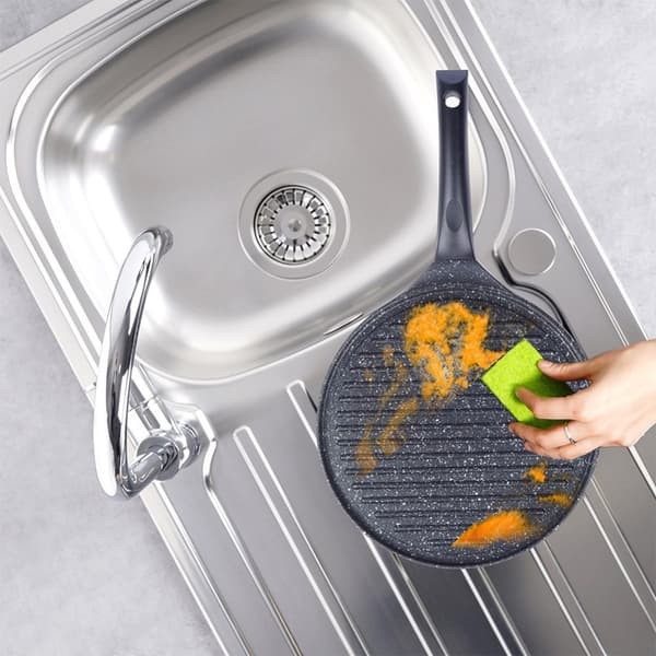 Grillpanne med non-stick, granittbelegg for alle kjøkken