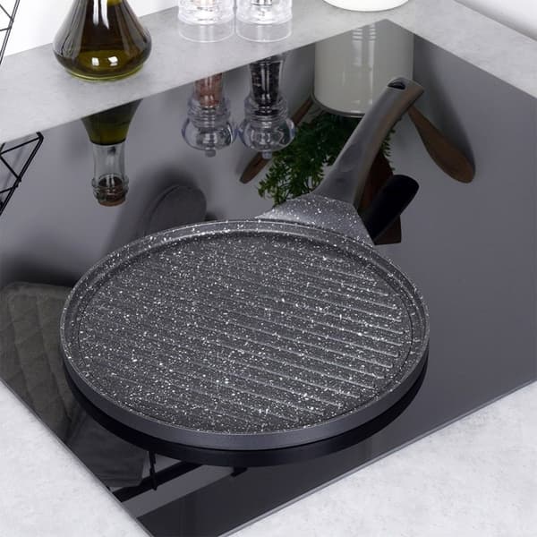 Grillpanne med non-stick, granittbelegg for alle kjøkken