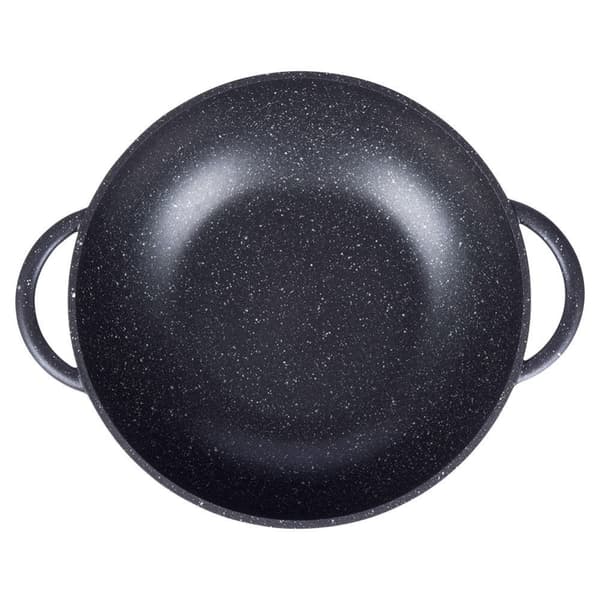 Wok med Pfluon Granitt. Perfekt for alle komfyrer og tåler oppvaskmaskin.