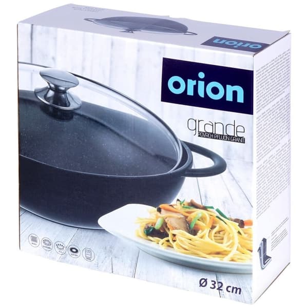 Wok med Pfluon Granitt. Perfekt for alle komfyrer og tåler oppvaskmaskin.