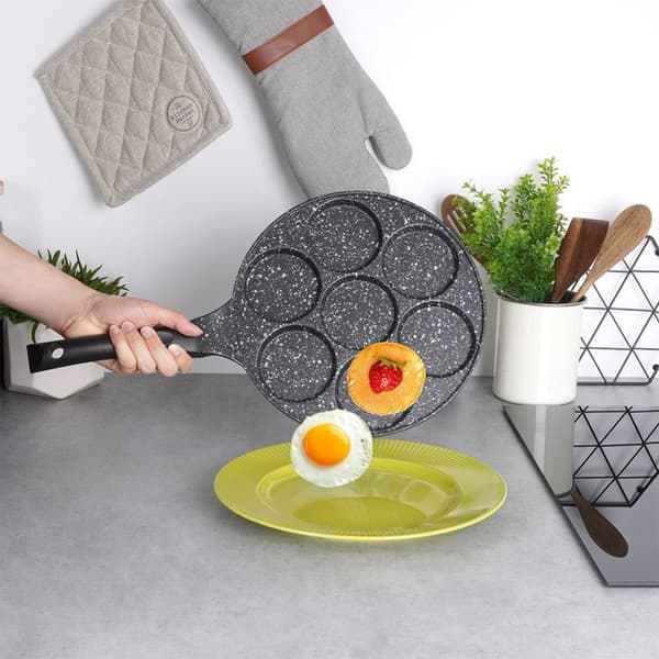Granitstekpanna 27 cm med 7 hål, non-stick, induktion