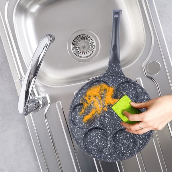 Granitstekpanna 27 cm med 7 hål, non-stick, induktion