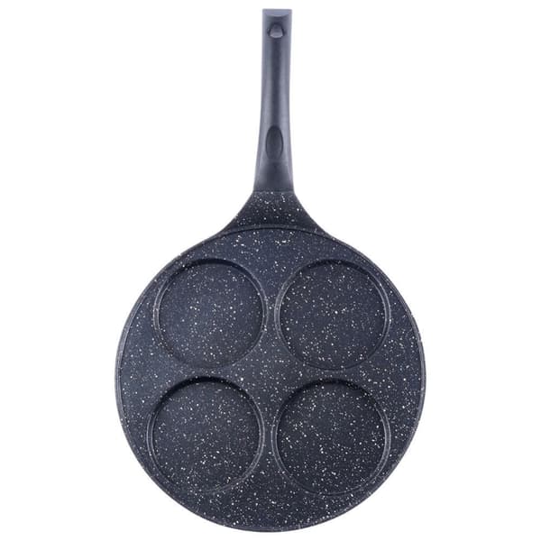 Granitt stekepanne 27 cm med 4 hull, non-stick, induksjon