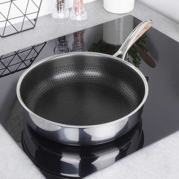 Hybrid stegepande: Non-stick, rustfrit stål, metalredskaber