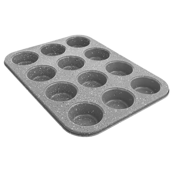 12-muffinform: Non-stick, tåler opvaskemaskine, minimalt med fedtstof