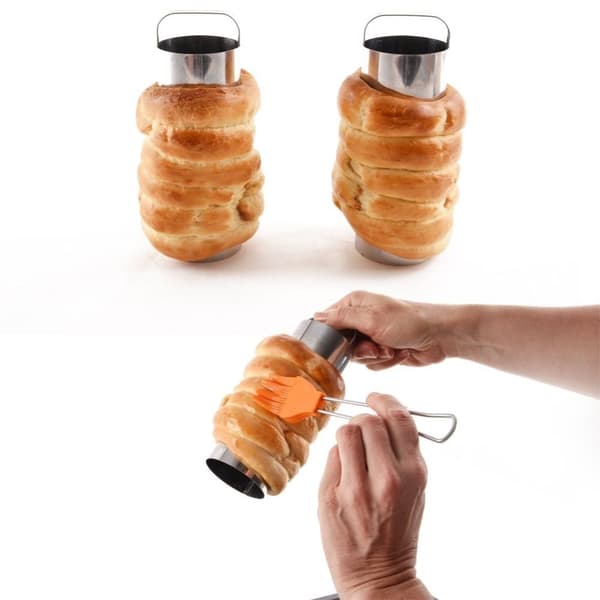 Sett med to slitesterke former i rustfritt stål for kurtos og trdelnik