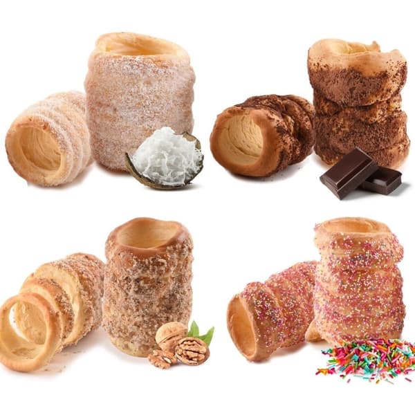 Sett med to slitesterke former i rustfritt stål for kurtos og trdelnik