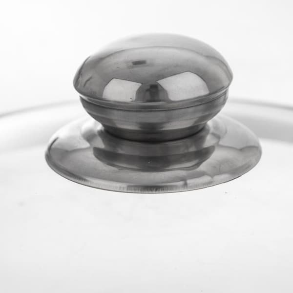 Glasslokk med stålramme og dampventil
