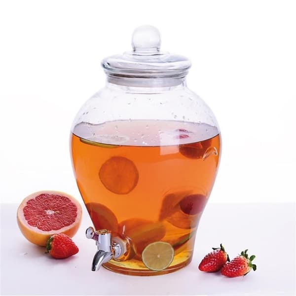 Dryckesdispenser med kran för lemonad eller bål med fruktbitar