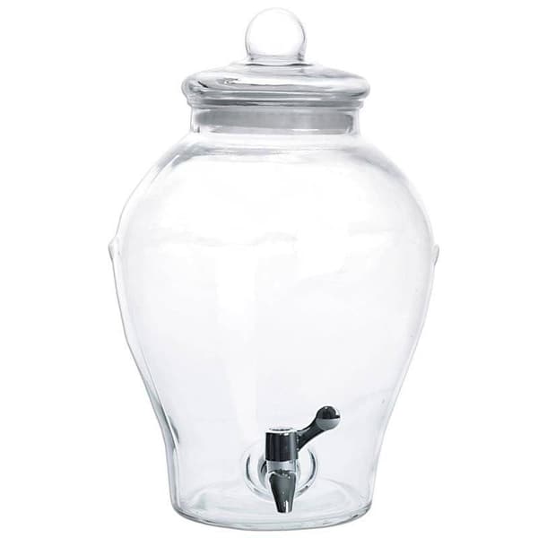 Dryckesdispenser med kran för lemonad eller bål med fruktbitar