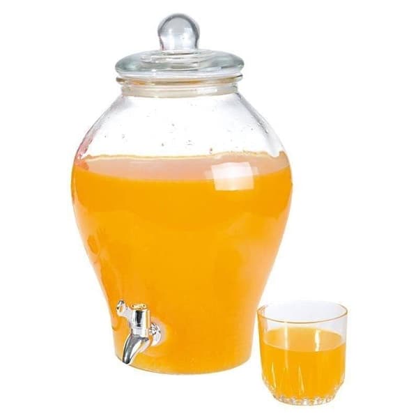 Dryckesdispenser med kran för lemonad eller bål med fruktbitar