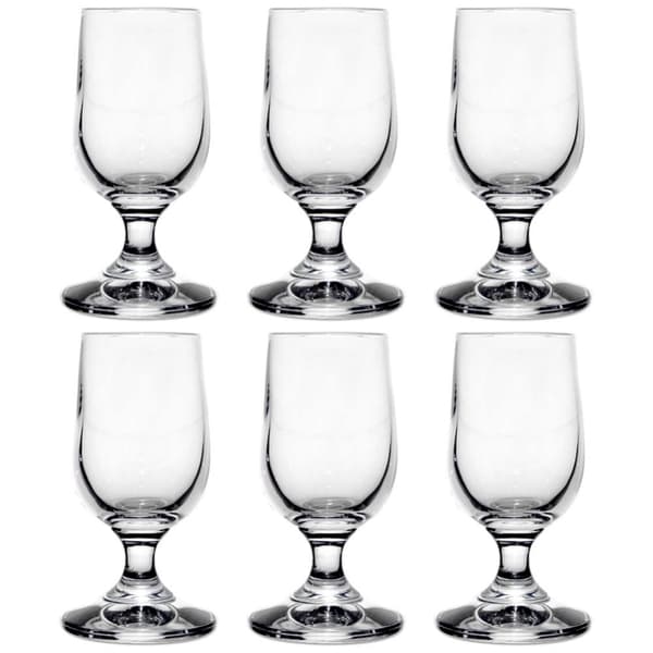 Sæt med 6 elegante vinglas - højkvalitetsglas, tåler opvaskemaskine