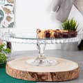 Miniatyrbild 7 av 11: Elegant tårtfat i glas med vågiga kanter
