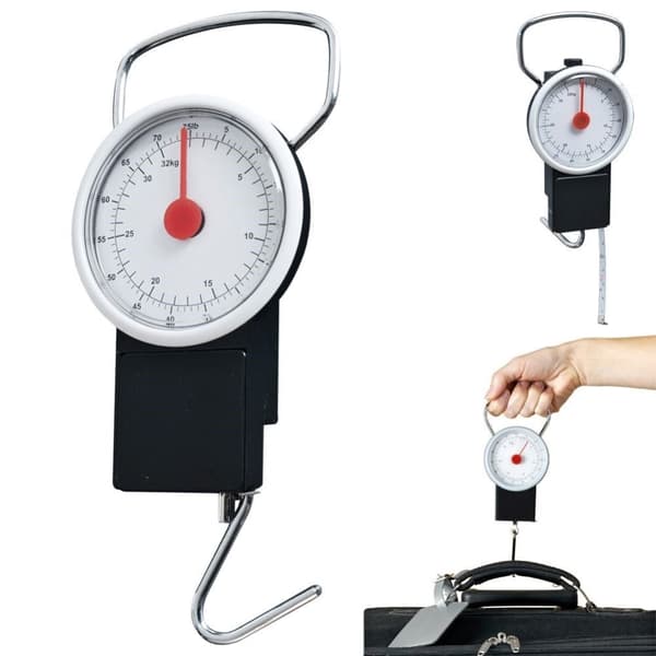 Vægt til bagage (max 32 kg) med målebånd