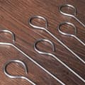 Miniatyrbillede 4 af 7: Seks rustfri stålspyd til grill og ovnbagning