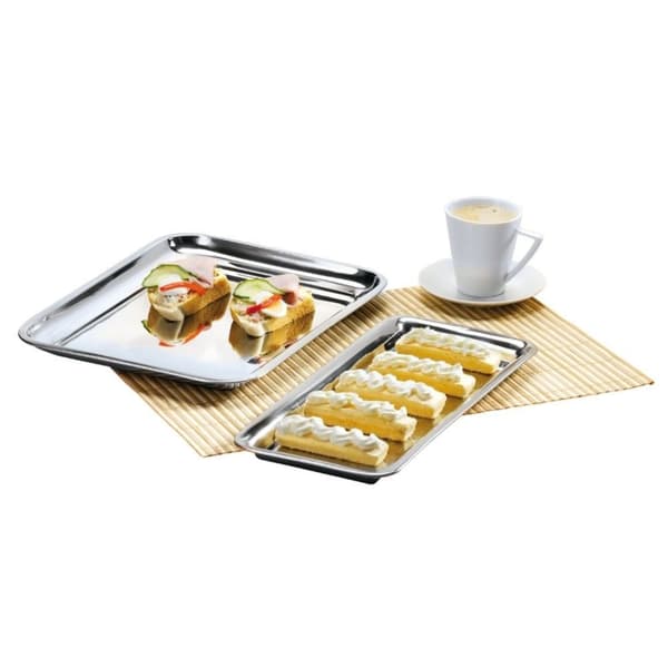 Rektangulär serveringsbricka för smörgåsar och snacks
