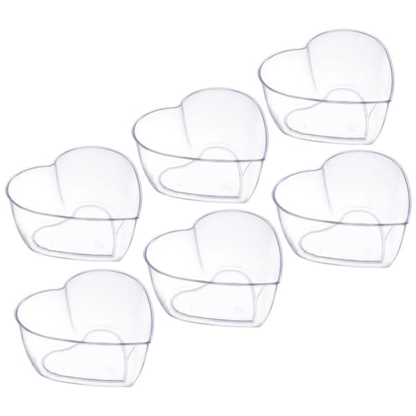 Seks hjerteformede boller for snacks og desserter