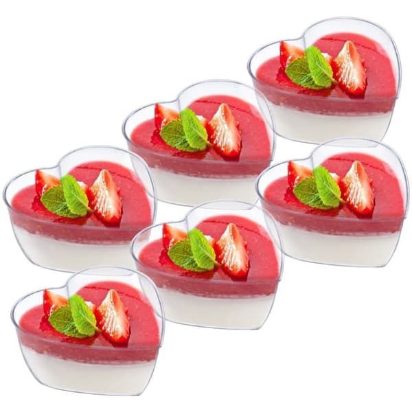 Seks hjerteformede boller for snacks og desserter