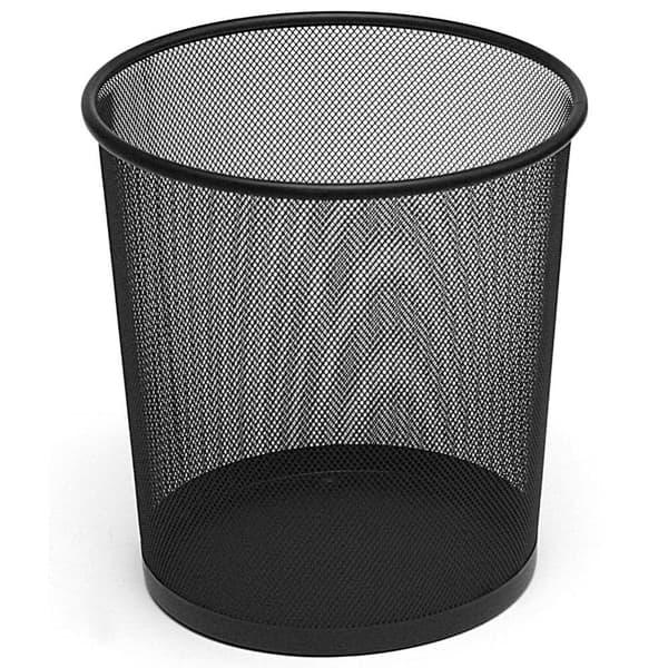 Musta metallinen roskakori 6L moderniin tilaan