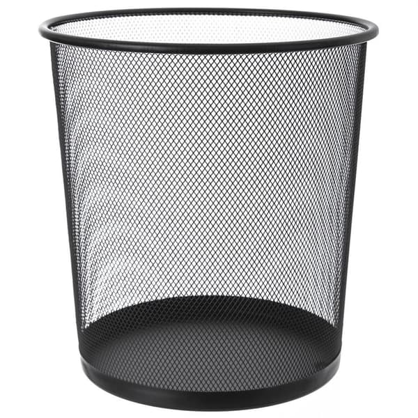 Sort metallisk søppelkasse 6L for moderne rom